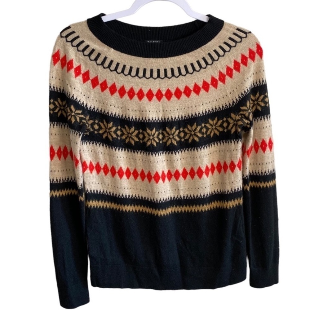 Talbots - Mohair/Wool blend Ferile Print Sweater - SP China